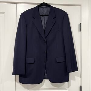 Jones New York for Kauffmans Men's Navy‎ Wool Blazer Sports Coat Size 44 L